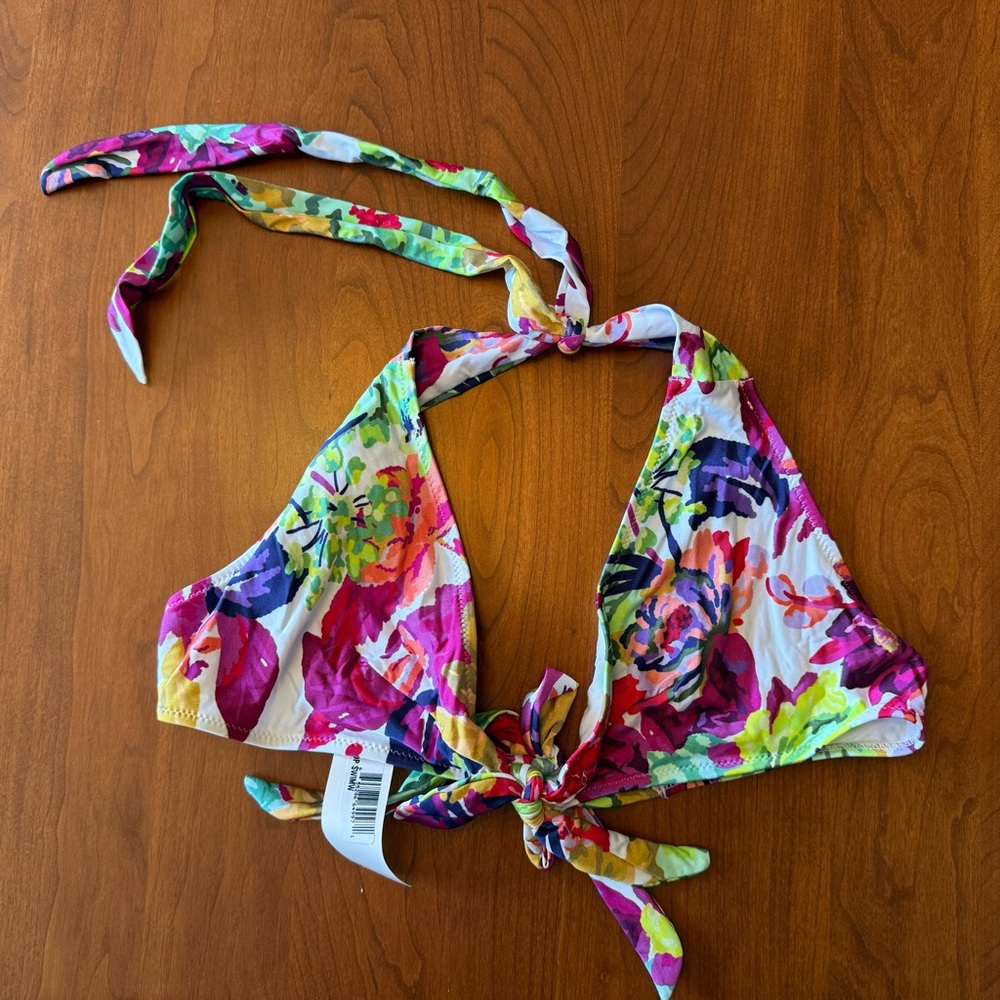 Anthropologie | Cosabella Marseille Halter Bikini Top Floral S